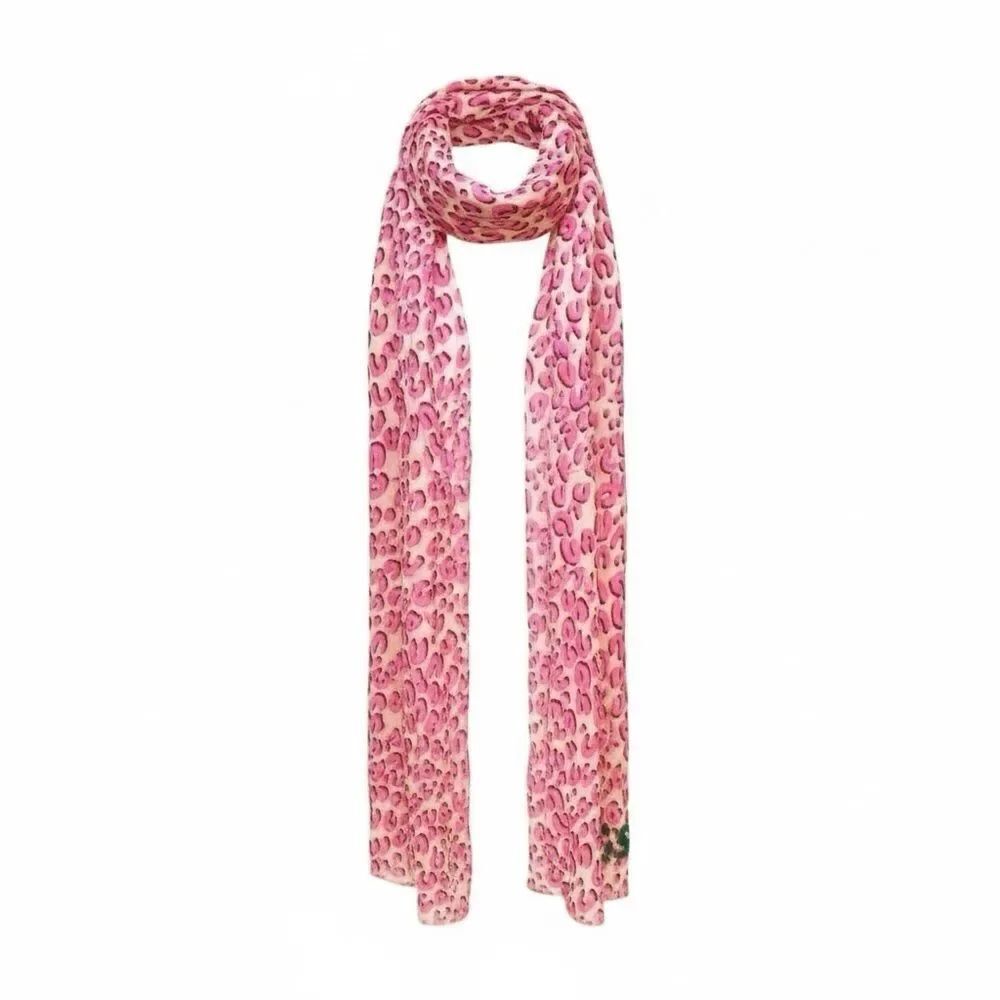 Auth Louis Vuitton Pink Lepord Print Limited Edition Stephen Sprouse Wrap Scarf